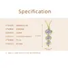 Collar de flor de moissanita alienígena pequeño fresco alto sentido plata de ley s925 colgante de flor de cinco flores comercio exterior nuevo