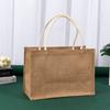 Bolsa de Lino, Bolsa de Compras de Yute, Bolsa de Tote de Lino para Regalo, Neceser de Lino, Almacenamiento Ecológico, Gran Capacidad, Portátil, Tamaño Grande
