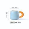 Caneca Lua Criativa Xícara de Café Cerâmica Cor Fresca Contrastante Xícara de Café Orelha Grande Copo de Água Universal Pode Imprimir Logotipo