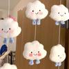 Cortina colgante de nube con forma de corazón para niña, estilo Ins, para habitación infantil, decoración de partición, sin perforaciones, adornos colgantes para puerta.