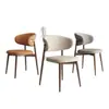 Cadeira de jantar minimalista nórdica, luxo leve para casa, cadeira de jantar moderna com encosto para hotel, cadeira casual com encosto para restaurante, cadeira popular online.
