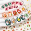 Nuevas Pegatinas para Uñas Navideñas en Relieve Dibujos Animados Lindo Papá Noel Árbol de Navidad Copo de Nieve Pegatinas para Uñas Artísticas Venta al por Mayor