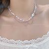Corrente de Corpo com Franjas de Corrente Multicamadas Zircônia Strass Corrente de Peito Corrente de Pescoço Colar de Festa Acessórios Femininos 2023 Explosões de Celebridades da Internet