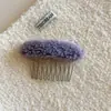 Pinza de Peine de Pelo Esponjoso de Lana de Cordero de Caña Alta para Mujer, Nuevo Estilo Otoño e Invierno, Pinza para Flequillo, Peine para el Cabello, Accesorio de Pelo de Felpa