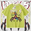Camiseta de Manga Corta Nueva de Verano Prototipo de Poppy Playtime, Top Versátil para Niños y Niñas, de Moda