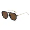 Gafas Jamie Z2611 de Montura Cuadrada Nueva, Gafas de Sol de Plástico con Doble Puente de Moda, Gafas de Sol Elegantes y Versátiles para Viaje