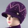 Gorros de Invierno para Mujeres de Mediana Edad y Mayores, Abuela, Madre, Gorros Cálidos para Mayores, Gorros de Lana Cortavientos Forrados de Felpa para Señoras Mayores, Gorros de Punto