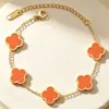 Pulsera de Acero de Titanio de 13 mm con Diseño de Trébol de Cuatro Hojas, de Lado Único y Doble Cara, Moda de Alta Gama, Calidad Premium, Lujo Ligero