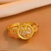 El anillo giratorio del cuenco del tesoro de Yu Hong es un diseño de nicho, lujo ligero, estilo chino nuevo, anillo abierto finamente elaborado, directo del fabricante