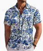 Streetwear Comércio Exterior Transfronteiriço Novo Estilo Camisa Curta Impressão 3D Fornecimento Direto da Fábrica Atacado Personalizado Botão de Poliéster Camisa