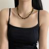 Collar vintage de cuentas de grava irregulares naturales para mujer, estilo étnico, cadena de clavícula con personalidad y temperamento únicos.