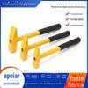 Martelo de montagem de cabo de tubo de aço amarelo, cabo de tubo de aço amarelo reforçado, martelo de chapa metálica, martelo de cabeça chata, fonte de martelo de bico de pato, fabricante de suprimentos