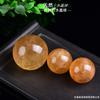 Bola de cristal amarilla pulida de Islandia, bola de calcita, conjunto de siete estrellas, adornos para el hogar, venta al por mayor de fábrica, disponible en stock.