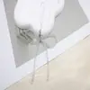 Pingente de Estrela de Amor Prateada com Laço de Pérola Doce e Versátil Corrente para Celular com Contas Pingente de Chaveiro