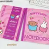 Coleção de cadernos B5 grampeados, páginas pautadas com desenhos fofos grampeados, diário de estudante, caderno planejador
