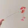 Nuevo Pasador de Borla Estilo Chino para Mujer, Pasador Rojo de Gama Alta Estilo Antiguo, Tocado de Pasador con Borla Floral para Hanfu