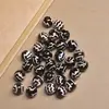 Ágata Roja del Tíbet Ágata Negra Dzi Cuentas Redondas Blancas Pulsera DIY Pulsera Cuentas Sueltas Cuentas Redondas Dzi Suministro Directo de Fábrica