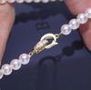 Accesorios de bricolaje: collar de perlas de plata esterlina S925, pulsera de circonita cuadrada en T de un solo pecho, hebilla de plata con acabado de cuentas