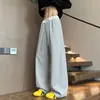 Pantalones deportivos para hombre de corte inclinado estilo americano en azul marino, pantalones casuales rectos de estilo vintage, pantalones de pierna ancha adelgazantes de estilo de calle de otoño