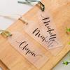 10 piezas marcapáginas acrílicos transparentes en blanco listado regalo DIY regalo etiqueta de equipaje personalizado creativo tarjeta de libro