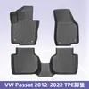 Adecuado para Vw Passat 2012-2022 Material 3D para Todo Clima Alfombrilla de Piso TPE Alfombrilla de Cajuela