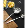 Aço Inoxidável 304 Concha para Sopa e Escumadeira para Panela Quente Suporte de Colheres para Pendurar de Restaurante Suporte para Colheres de Panela Quente Conjunto de Colheres para Sopa de Panela Quente