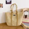 2026 Nueva Bolso Tejido de Gran Capacidad, Moderno y Versátil para Uso Diario Casual y Vacaciones en la Playa para Mujeres