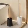Nuevo Modelo Escobilla para Inodoro para Uso en Casa, Escobilla de Plástico con Mango Largo para Inodoro, Montaje en Pared sin Taladro, de Pie con Base Set de Limpieza