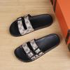 Pantuflas para Hombre Estilo Caliente 2024 Nuevas Pantuflas de Exterior Antideslizantes Suela Suave Exportación Talla Grande Hogar Pantuflas de Lujo para Hombre