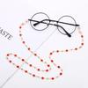 Accesorios de joyería con personalidad de Amazon transfronterizos, máscara de cristal de color de moda, gafas, collar con cordón anticaída