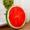 Almofada Criativa 3D de Frutas Almofada de Encosto para Estudante Redonda Espessa Desenho Animado Fofo Infantil Almofada de Cadeira de Melancia para Jardim de Infância