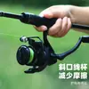 Carrete de pesca, carrete de spinning, bobina poco profunda, relación de alta velocidad, todo metálico, Guerrero Negro, carrete de micro-pesca, carrete de micro-spinning
