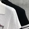 TEMPO RESPIRAR senhoras tb manga curta verão peito filhote bordado vermelho branco azul peito polo gola cardigan
