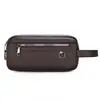 Bolsa de Mão Masculina Couro PU Casual de Negócios Multi-Bolsos Bolsa para Celular Grande Capacidade Bolsa de Armazenamento Portátil Masculina