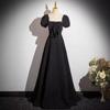 Vestido de Noite Preto 2026 Novo Estilo, De Alta Qualidade, Petite, Luxo Leve, Estilo Francês de Alta Qualidade, Vestido de Aniversário para Estudante de Artes, Adequado para Uso Diário