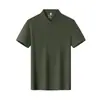 220g 50s Fio Duplo Secagem Rápida Camisa Polo Executiva Verão Exterior Camiseta de Secagem Rápida Manga Curta Camisa Cultural Estampa de Logo