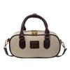 Bolso Cuadrado Pequeño Portátil Texturizado de Corea del Sur para Mujer 2024 Nuevo Comercio Exterior Color de Contraste Retro Hombro Cruzado Bolso Bowling
