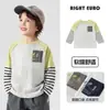 Camiseta de Manga Larga de Dos Piezas Estilo Europeo para Niños Otoño 2026 Nueva Ropa Infantil Top Camiseta Base para Niño Pequeño Bebé