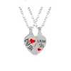 Fabricantes de este collar de hermanas buenas GRANDE/MEDIANO/PEQUEÑO collar de amor de dos pétalos con costura al por mayor