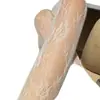 Medias de Rejilla Blancas Sexys con Lazo para Mujer, Estilo Puro Deseo, Novedad Primavera y Otoño 2022, Medias de Rejilla Populares Antidesgarros con Diseño de Media Luna
