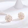 Pendientes sencillos y frescos de estilo japonés y coreano con incrustaciones de circonitas para mujer, diseño de nicho, pendientes de copo de nieve, pendientes de diamantes con personalidad