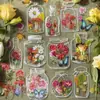 Marcador de Flores Secas Espécimen de Planta Película de Plástico Colección de Otoño Hoja de Arce Material Hecho a Mano DIY Pintura con Pasta de Hoja Transparente