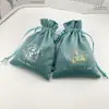 Bolsa de Veludo Colorida Personalizada para Perfume, Batom, Produtos de Beleza, Calça com Bolso na Aba e Cordão, Bolsa para Embalagem de Produtos Digitais