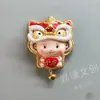Muñeco Nuevo Danza del León de Primavera Paz Alegría Estéreo Resina Pegatina Magnética Regalo Recuerdo Turístico Suministro Directo de Fábrica