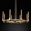Lámpara Colgante Rectangular Rh Cannele Export Estilo Americano Minimalista Lujo Ligero Estilo Hong Kong Ins Comedor de Hotel Isla de Bar