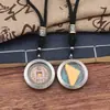 Moneda de Dinero Espíritu de la Montaña Mantra de Nueve Caracteres, Colgante Bagua de Cinabrio, Adorno de Moneda Antigua Taoísta de Latón, Joyería Caja Gahu de Nube Propicia