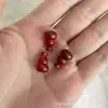 Cabaça Pequena de Madeira Imitando Pêssego com Furo Reto, Cabaça Pequena de Sândalo Preto, Cabaça Pequena de Sândalo Vermelho, Acessórios para Joias DIY, Artesanato em Madeira