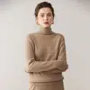 Nuevo top de punto de cuello alto de Baicai Rong, una prenda básica de corte holgado, suave, versátil, simple y elegante para usar en capas en otoño e invierno.