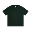 Camiseta de algodón peinado de manga corta con cuello redondo, marca de tendencia estilo americano, 230g, camiseta básica de color liso simple y versátil, top casual holgado