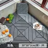 Piso Entrelazado de Plástico PVC para Exteriores, Resistente al Desgaste, Fácil de Instalar para Terraza, Piso de Plástico con Apariencia de Madera para Patio